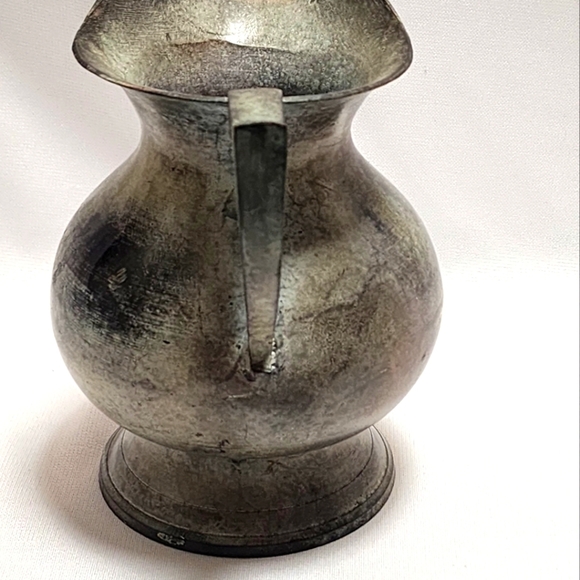 Antique Pewter Silver Pitcher - Picture 5 of 13